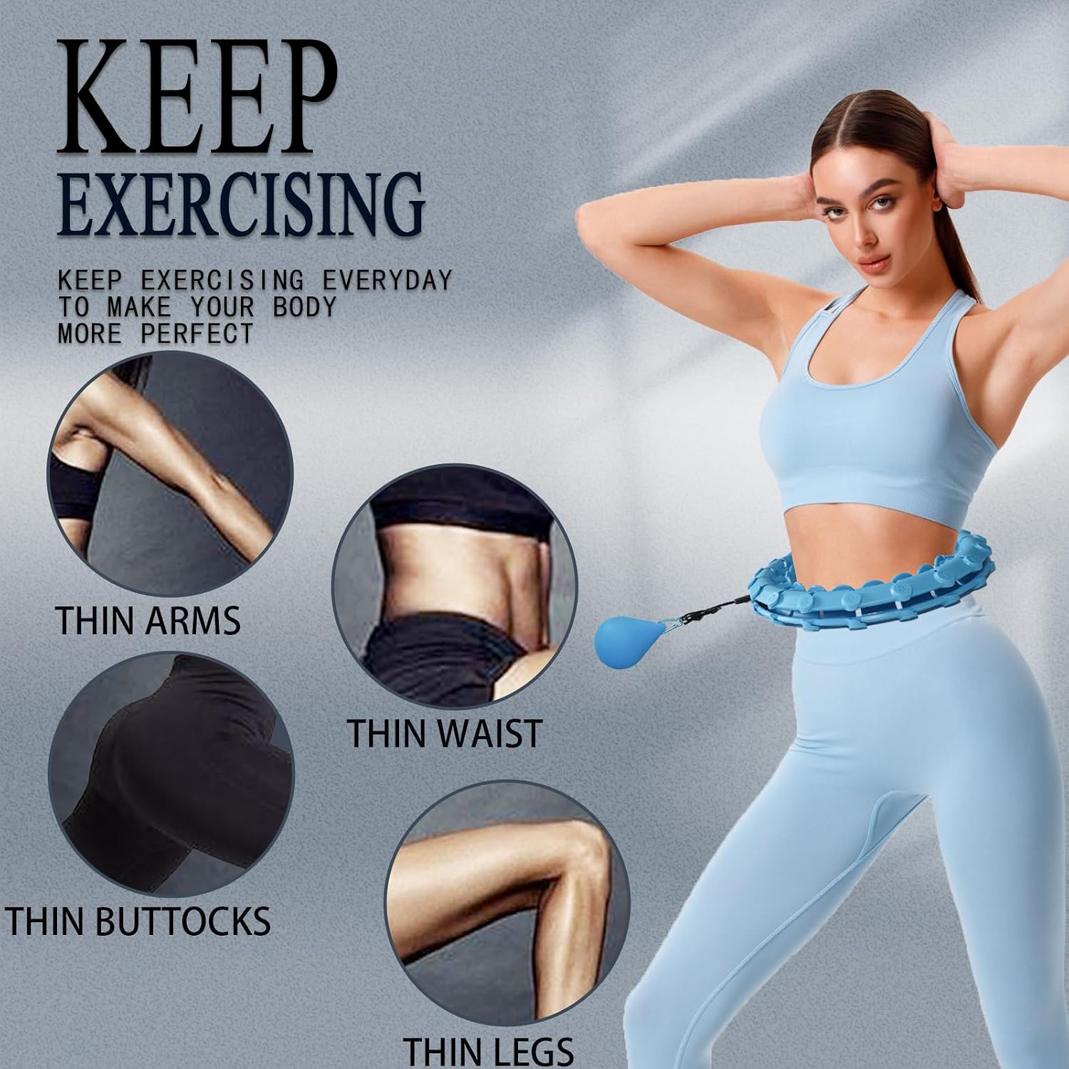 Transform Your Fitness Journey with the Smart Weighted Hoop for Adults - Perfect for Weight Loss and Fun Workouts!